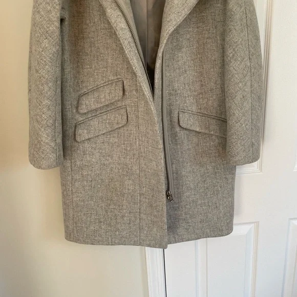 J.CREW Cocoon Coat Jacket Womens 6 Gray Italian Stadium Cloth Wool J5536 - Picture 6 of 15